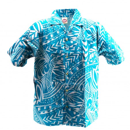 Chemise hawaïenne verte Tatouage Rahi