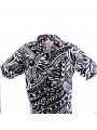 Chemise hawaïenne  blanche et noir Tatouage Rahi