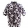 Chemise Hawaïenne anthracite tiaré tatouage