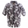 Chemise Hawaïenne anthracite tiaré tatouage