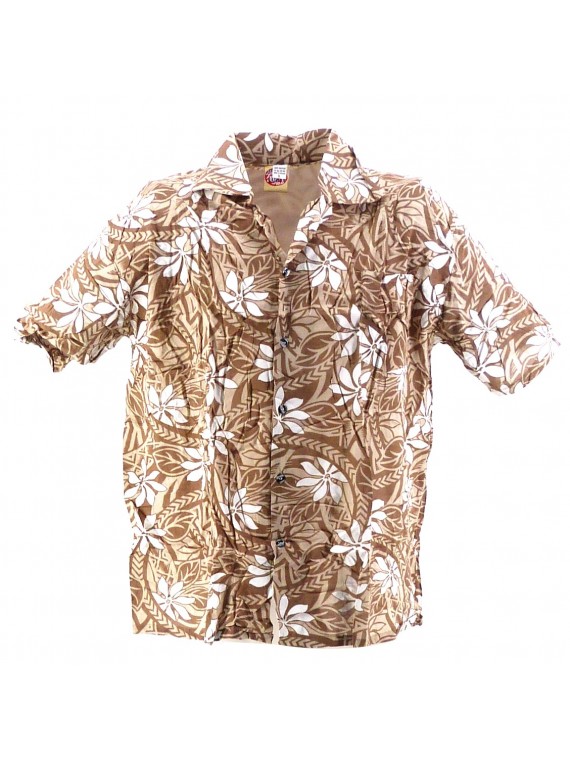 Chemise Hawaïenne rouge tiaré tatouage