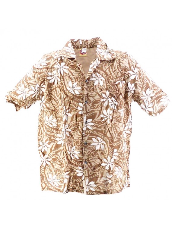 Chemise Hawaïenne rouge tiaré tatouage