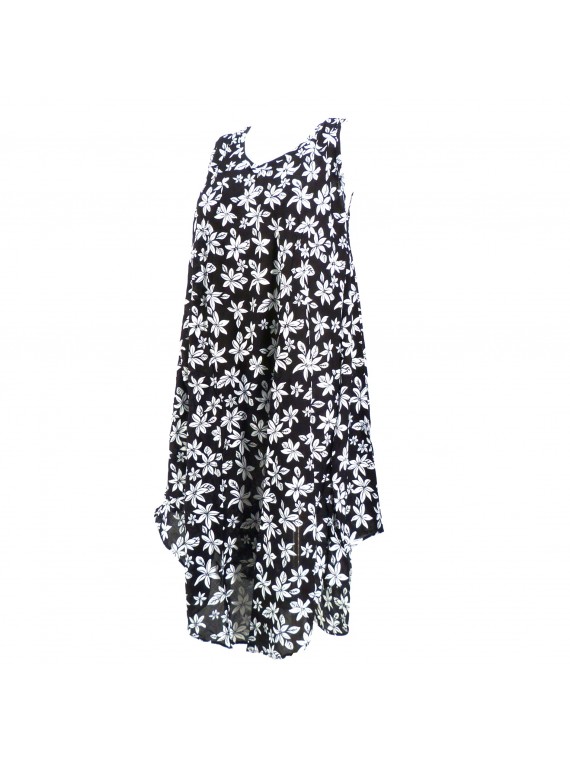 Robe tunique noir grande taille Tiaré