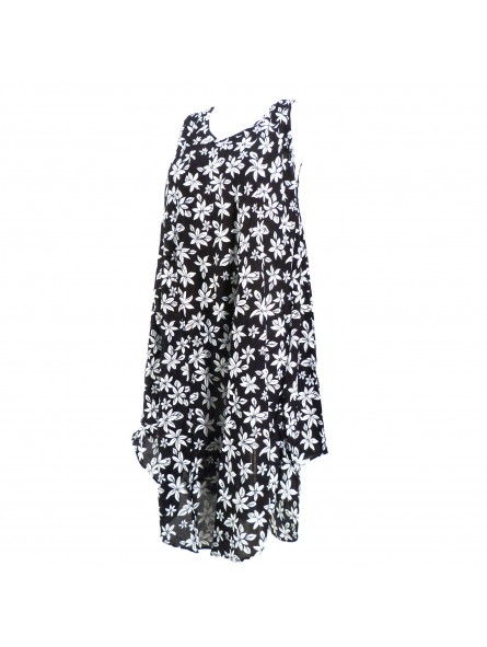 Robe tunique noir grande taille Tiaré