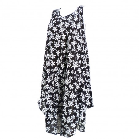 Robe tunique noir grande taille Tiaré