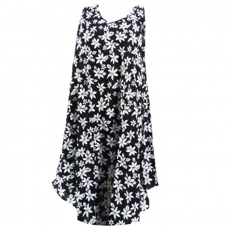 Robe tunique noir grande taille Tiaré