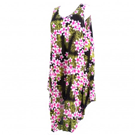 Robe tunique noir grande taille frangipane forest