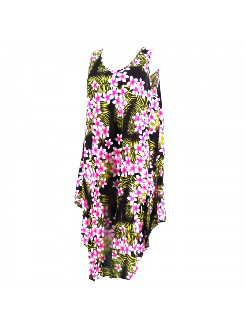 Robe tunique noir grande taille frangipane forest