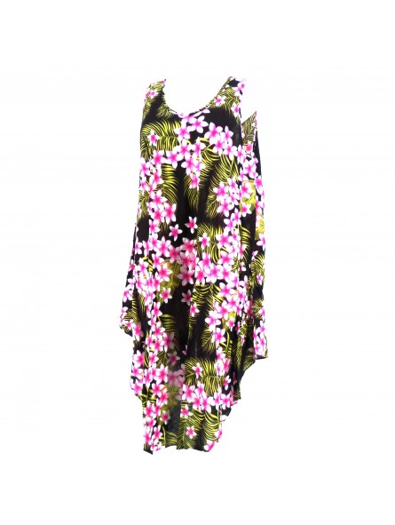 Robe tunique noir grande taille frangipane forest