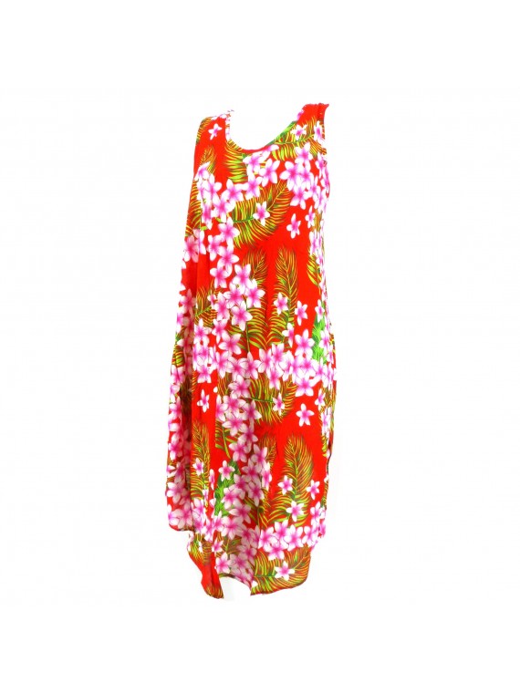 Robe tunique rouge grande taille frangipane forest