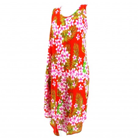 Robe tunique rouge grande taille frangipane forest