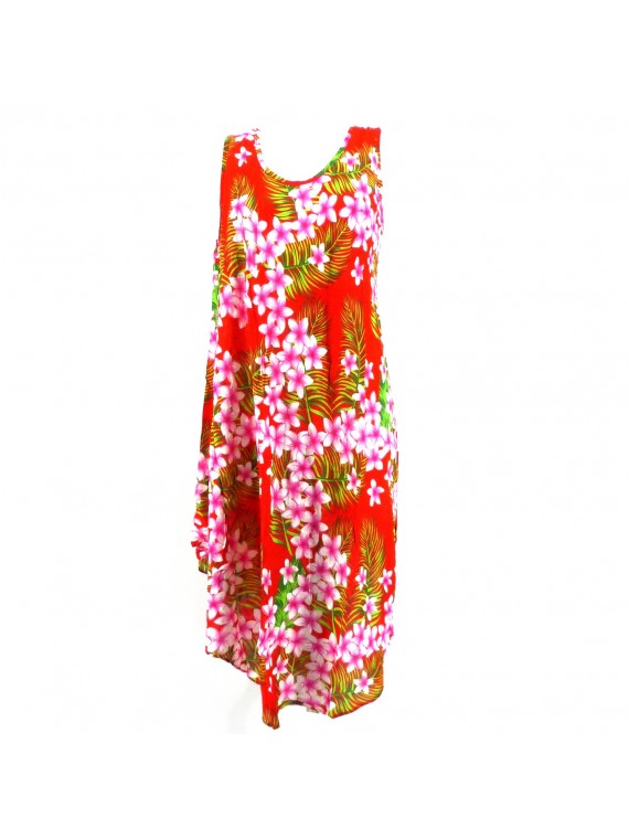 Robe tunique rouge grande taille frangipane forest