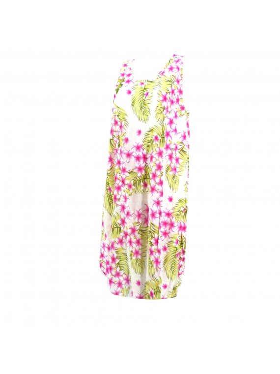 Robe tunique blanche grande taille frangipane forest
