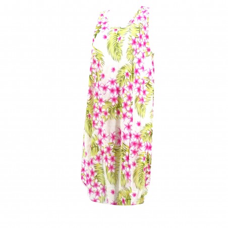 Robe tunique blanche grande taille frangipane forest