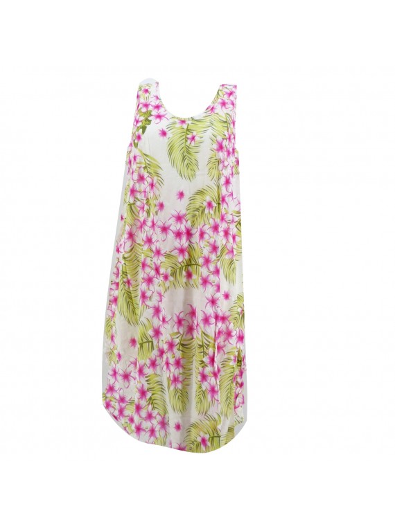 Robe tunique blanche grande taille frangipane forest