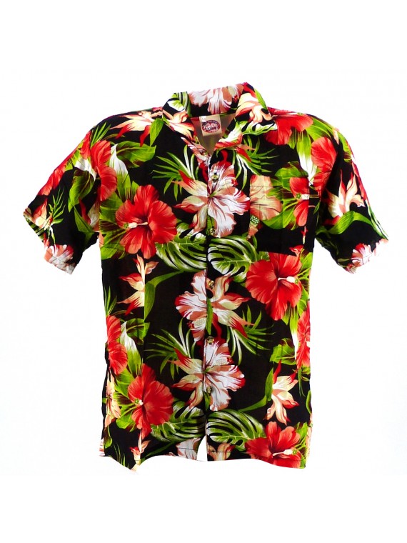 Chemise Hawaïenne Garçon Maupiti noir