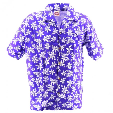 Chemise Hawaïenne Garçon petite tiaré violet