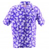 Chemise Hawaïenne Garçon petite tiaré violet