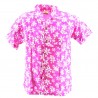 Chemise Hawaïenne Garçon petite tiaré rose