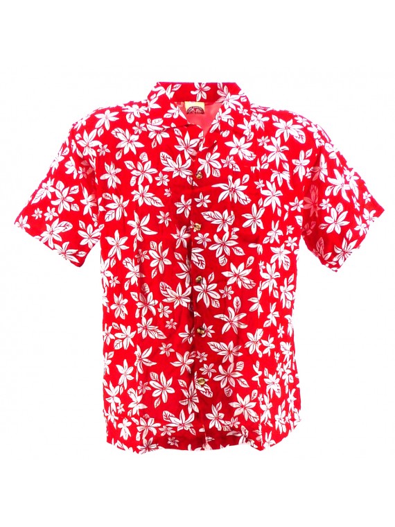 Chemise Hawaïenne Garçon petite tiaré rouge