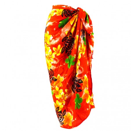 paréo orange pas cher et de belle fabrication