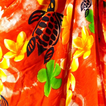 paréo orange pas cher et de belle fabrication