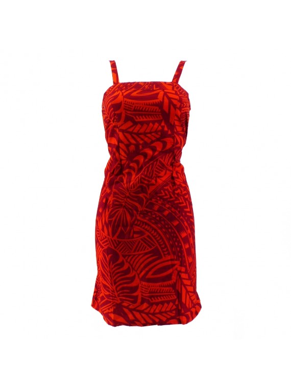 Robe "Sundress " marron orange tatouage rahi