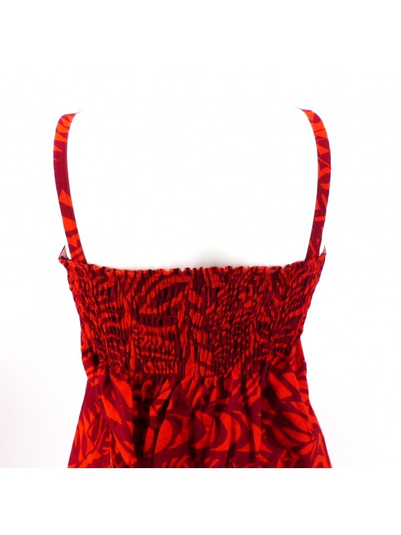 Robe "Sundress " marron orange tatouage rahi