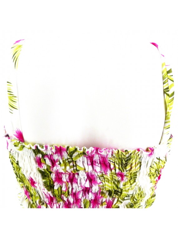 Robe "Sundress " blanche Frangipane Forest