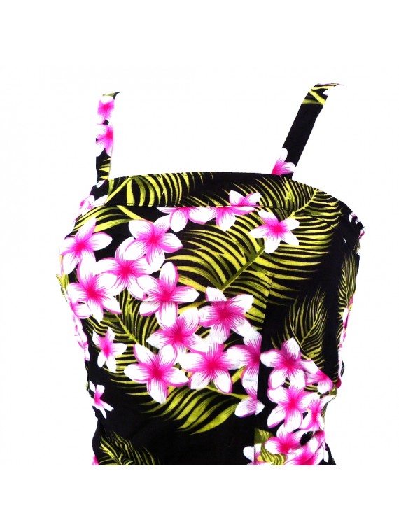Robe "Sundress " noire Frangipane Forest