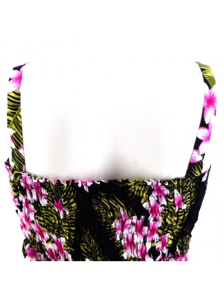Robe "Sundress " noire Frangipane Forest