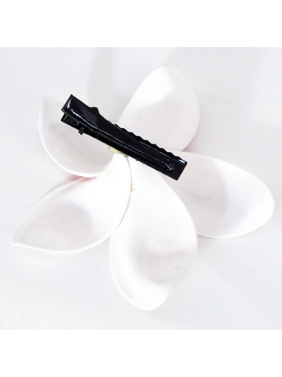 Barrette à cheveux frangipane nervurée violette