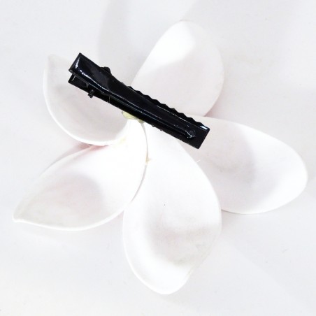 Barrette à cheveux frangipane nervurée violette