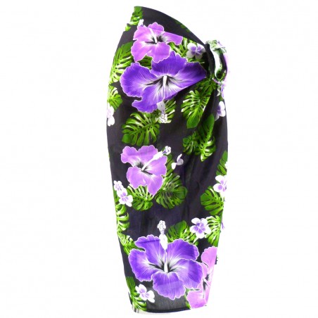 Paréo bleu et rose non transparent séchage et lavage rapide