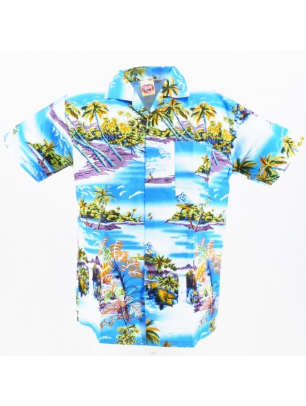 Chemise hawaïenne turquoise Robinson