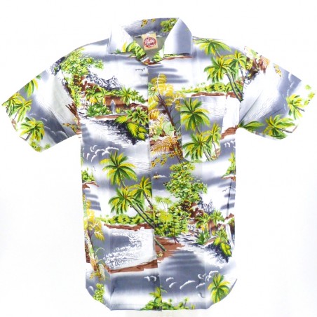Chemise hawaïenne grise Robinson