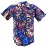 Chemise hawaïenne Apetaï colore bleu nuit