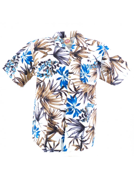 Chemise hawaïenne Apetaï colore blanc