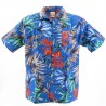 Chemise hawaïenne Apetaï colore bleu gris
