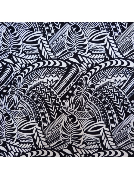 tissu noir et blanc Tatouage Polynésien