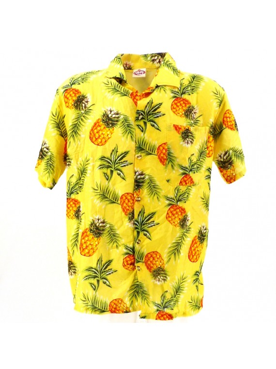 Chemise Hawaïenne Jaune Ananas