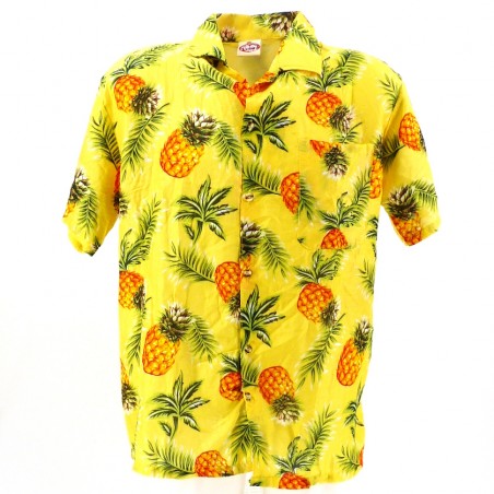 Chemise Hawaïenne Jaune Ananas