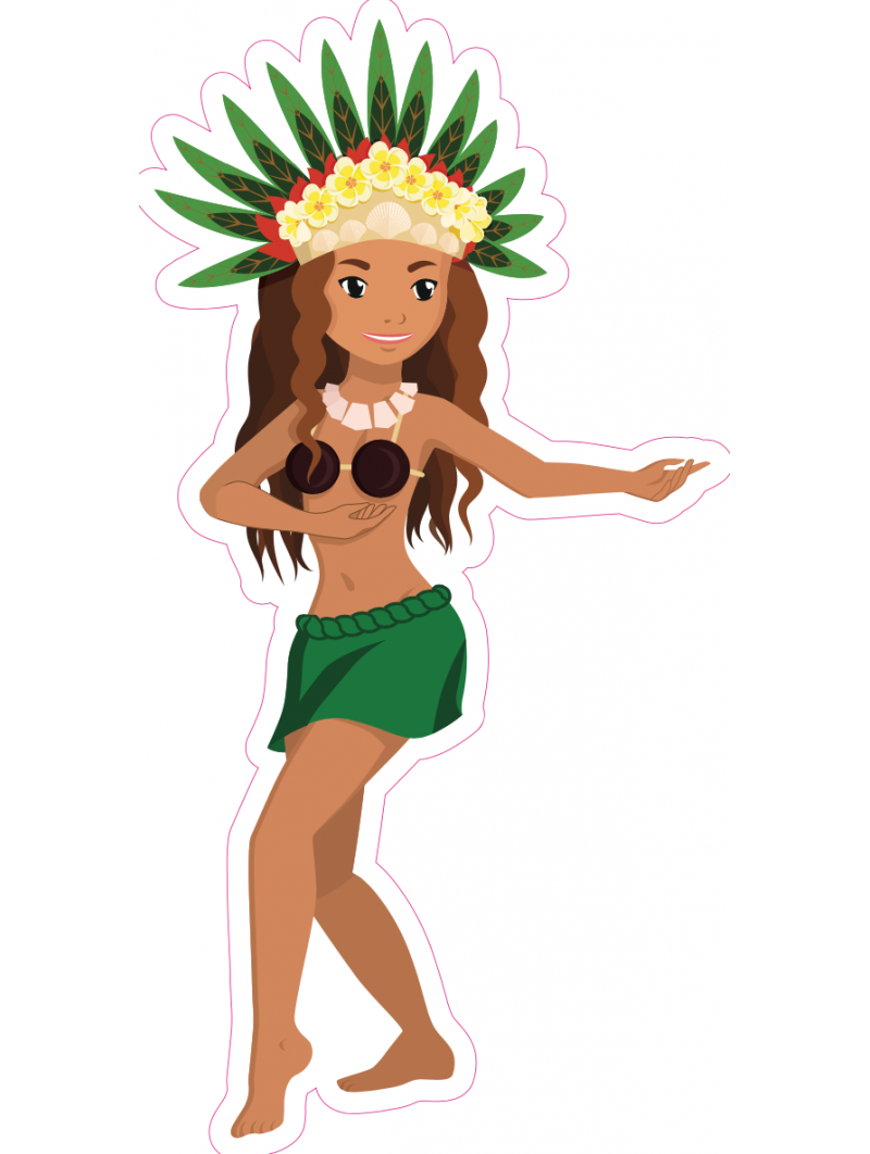 Sticker Vahiné, tahitienne - L'envie d'être vu - Cadeaux personnalisés et  impressions tous supports