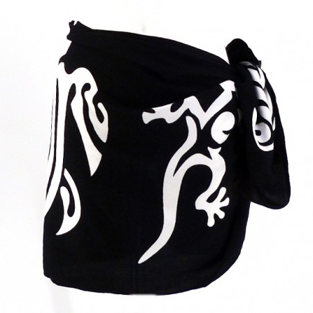 Mini paréo Noir Tatouages