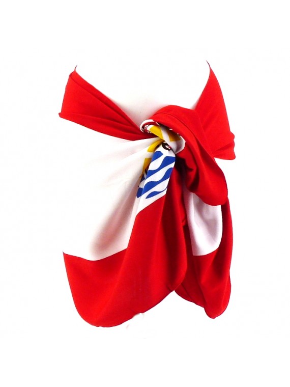 Mini paréo Rouge Drapeau de Tahiti