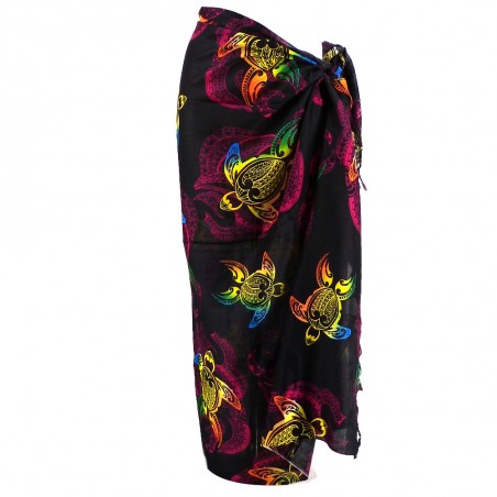 Paréo rose tortue tatouage