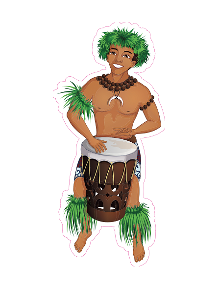 Autocollant Musicien Pahu