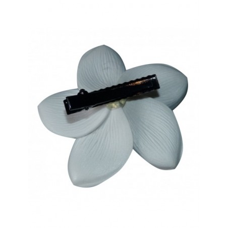 BARRETTE FLEURS DE TIARÉ AVEC PERLE