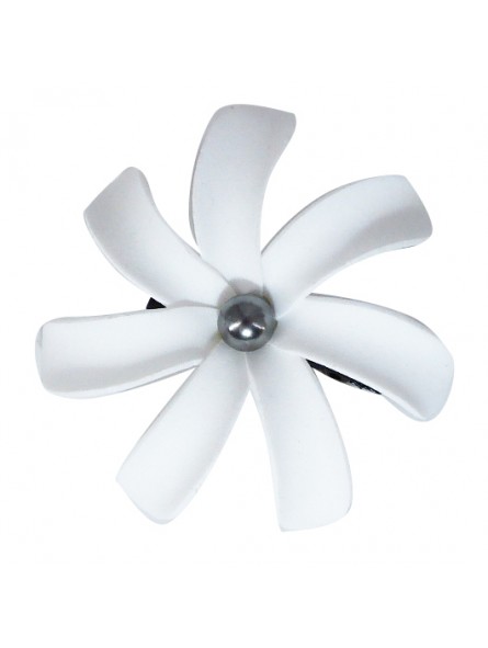 BARRETTE FLEURS DE TIARÉ AVEC PERLE