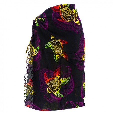 Paréo enfant violet tortue tatouage